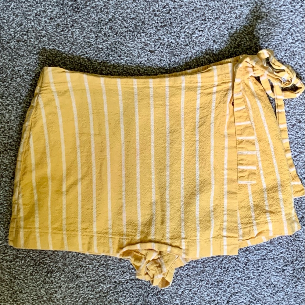 Yellow Skort With Adjustable Tie